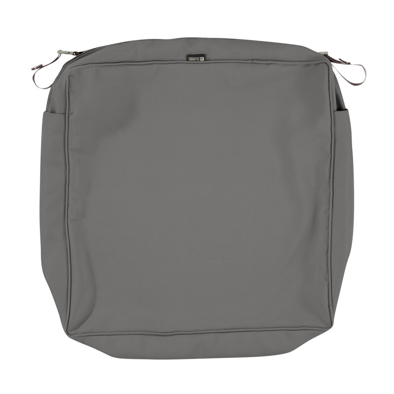 Pina Outdoor Dining Chair Cushion Cover, 5" H x 25" W x 25" D, Light Charcol Gray