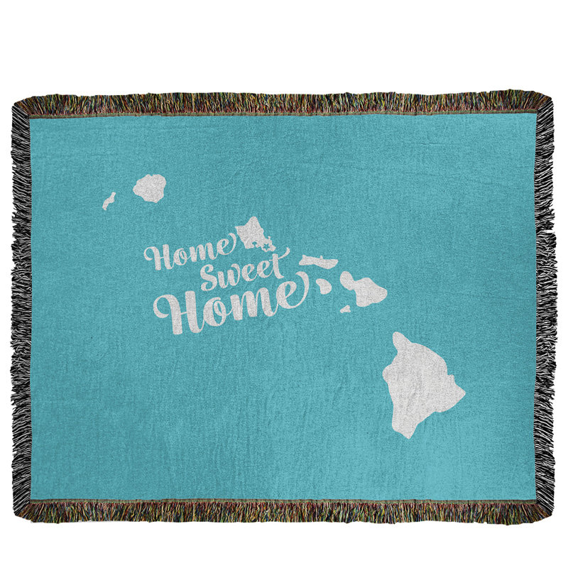 Jeté en coton tissé honolulu doux, l 50 po x L 60 po, Bleu sarcelle