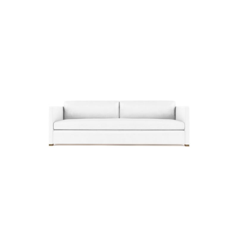 Madison Sofa, 33" H x 96" W x 38" D, Weathered, Vintage Leather Blanc