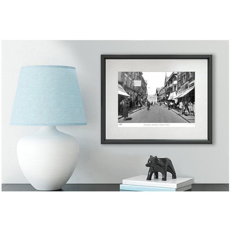 Evesham, Bridge Street C1955 by Francis Frith - Single Picture Frame Print, 40cm H x 50cm W x 2.3cm D