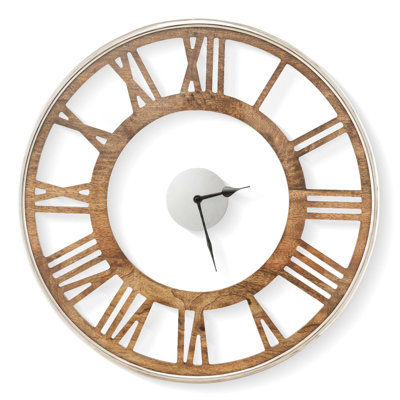 Horloge murale silencieuse 17 pouces 17 Stories