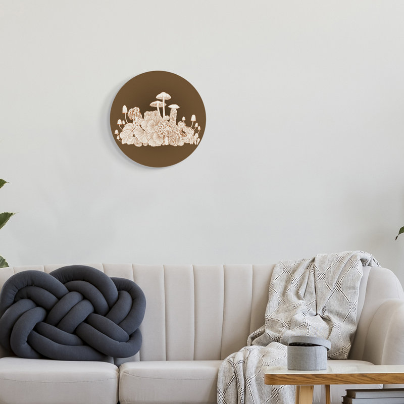 Plaque murale circulaire variée beige Botanicals