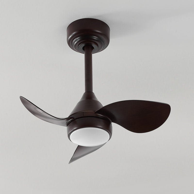 Albini 22" Contemporary Minimalist 6-Speed Metal Mobile-App/Remote-Controlled Dimmable Smart Integrated LED Ceiling Fan