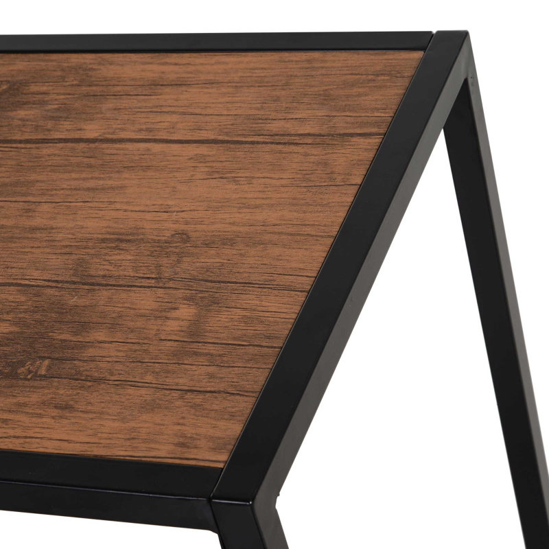 Dining Set, Natural Wood + Black
