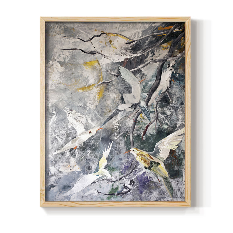ANIMALS Series LV, reproduction encadrée - bois massif, H 11 po x l 9 po