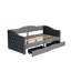 Lit de jour rembourré avec tiroirs de rangement, lit de jour simple en bois, sans sommier tapissier, gris-1315972701