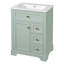 Meuble-lavabo compact et lavabo compact vert