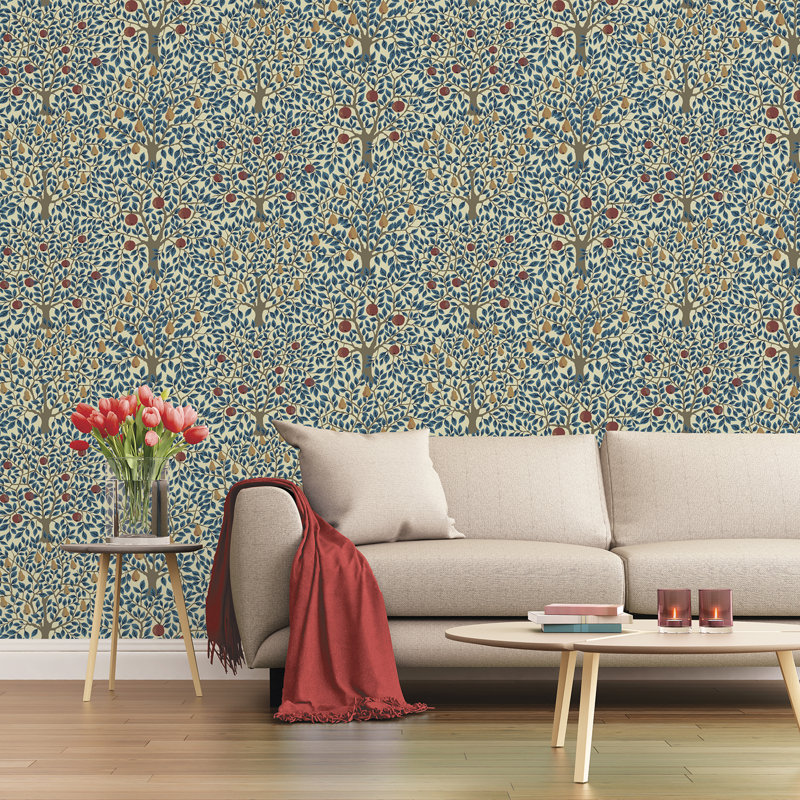 Bryanna 10.05m x 53cm Matte Wallpaper Roll, Blue