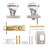 Coolnews Modern Grace Series Crystal Privacy Door Knobs-61784822