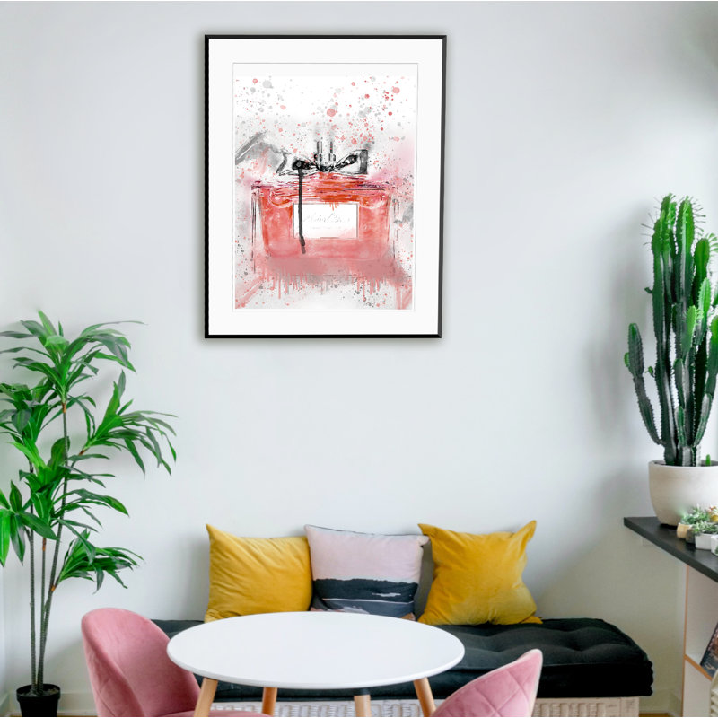 Miss Pink Perfume Bottle - Single Picture Frame Print