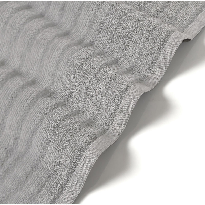 Ensemble de 4 serviettes de bain en coton égyptien Bibb Home, Seal Gray