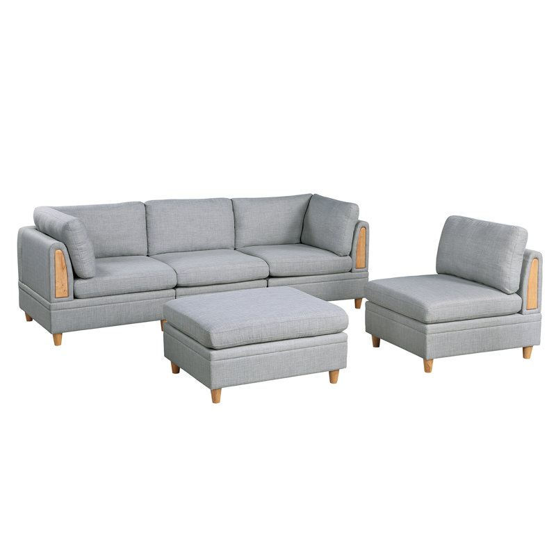 Canapé moderne 5 pièces MODULA, Dark Grey