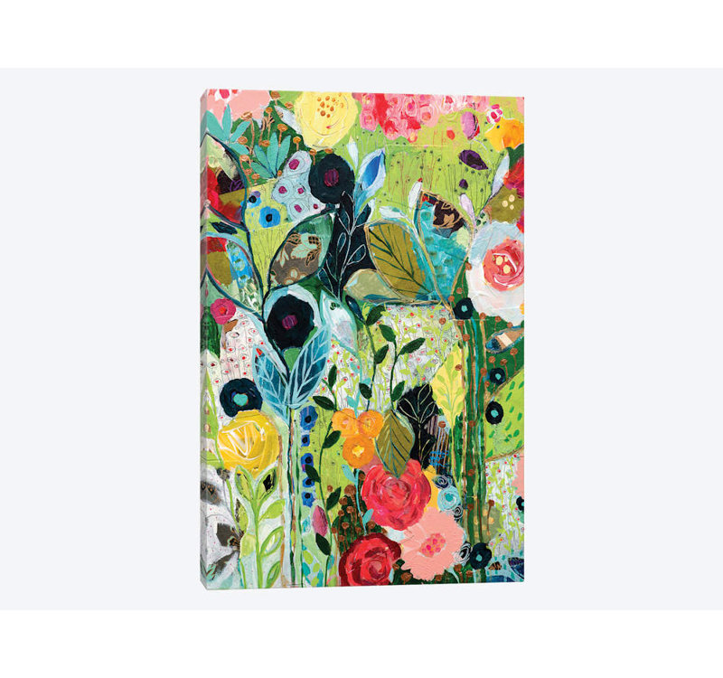 «Botanical Bliss», impression sur toile, H 26 po x l 18 po x P 1,5 po, Toile tendue, Pas de tapis