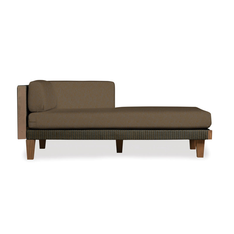 Catalina Outdoor Teak Chaise Lounge, Mink, Fife Aruba