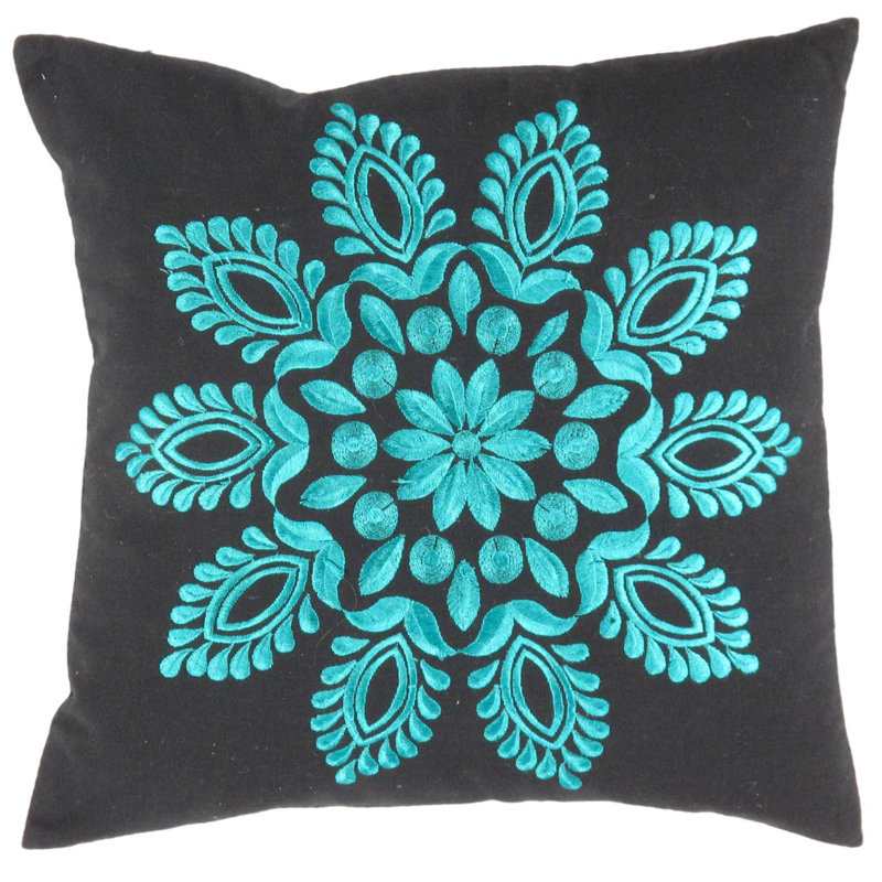 Teal Design Pillow 16"X 16"