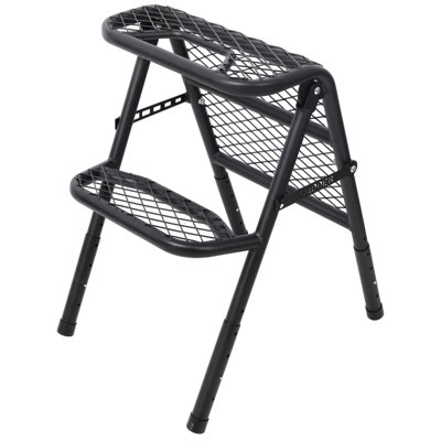 Escabeau pliable en acier au carbone pour échelle de pneu pour accès au support de toit, camping, lave-auto, tout-terrain