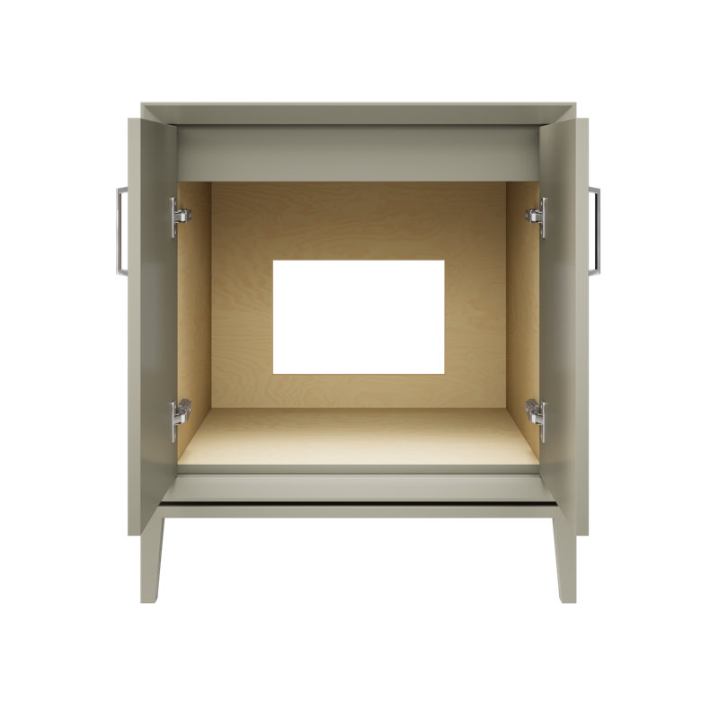 Meuble-lavabo simple 30 po Alexandra, Olive française, Chrome poli, 30"