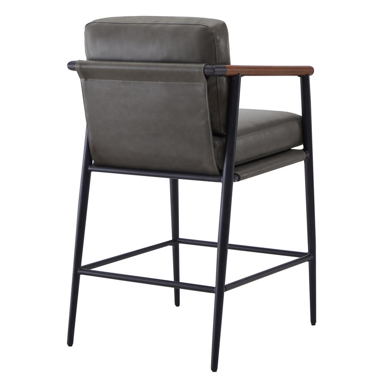 Atik Upholstered Counter Stool with Metal Frame