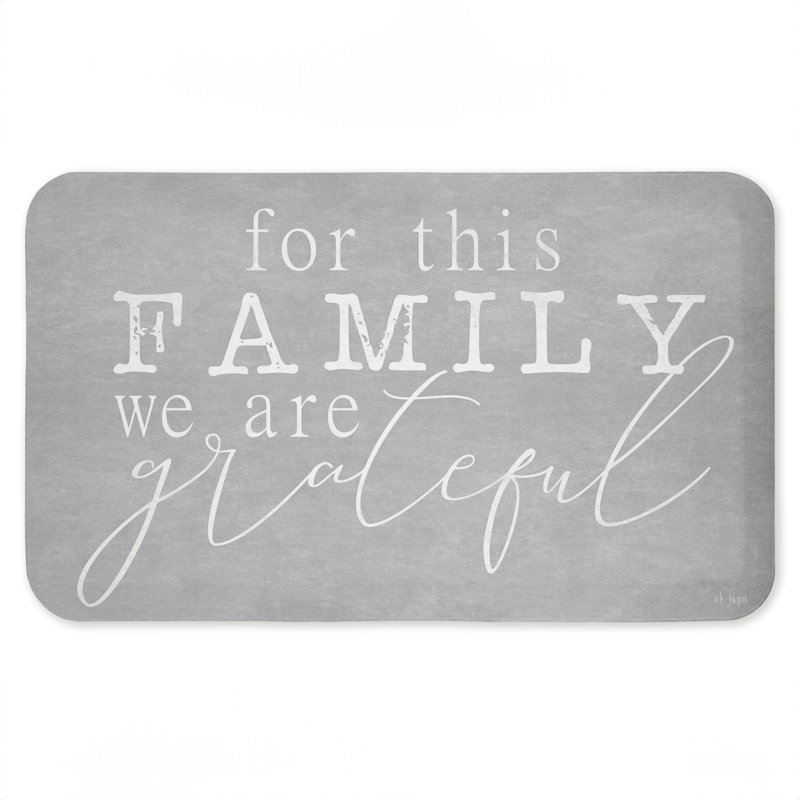 Tapis de sol imprimé anti-fatigue For This Family Gratitude, par Jaxn Blvd.