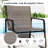 4-Piece PVC-coated polyester Outdoor Patio Sofa Set With Adjustable Feet, Metal Frame & Black Tempered Glass Coffee Table