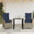 Vidaxl Patio Dining Set With Cushions Poly Rattan, Square Table-124239603-124239594-124239592