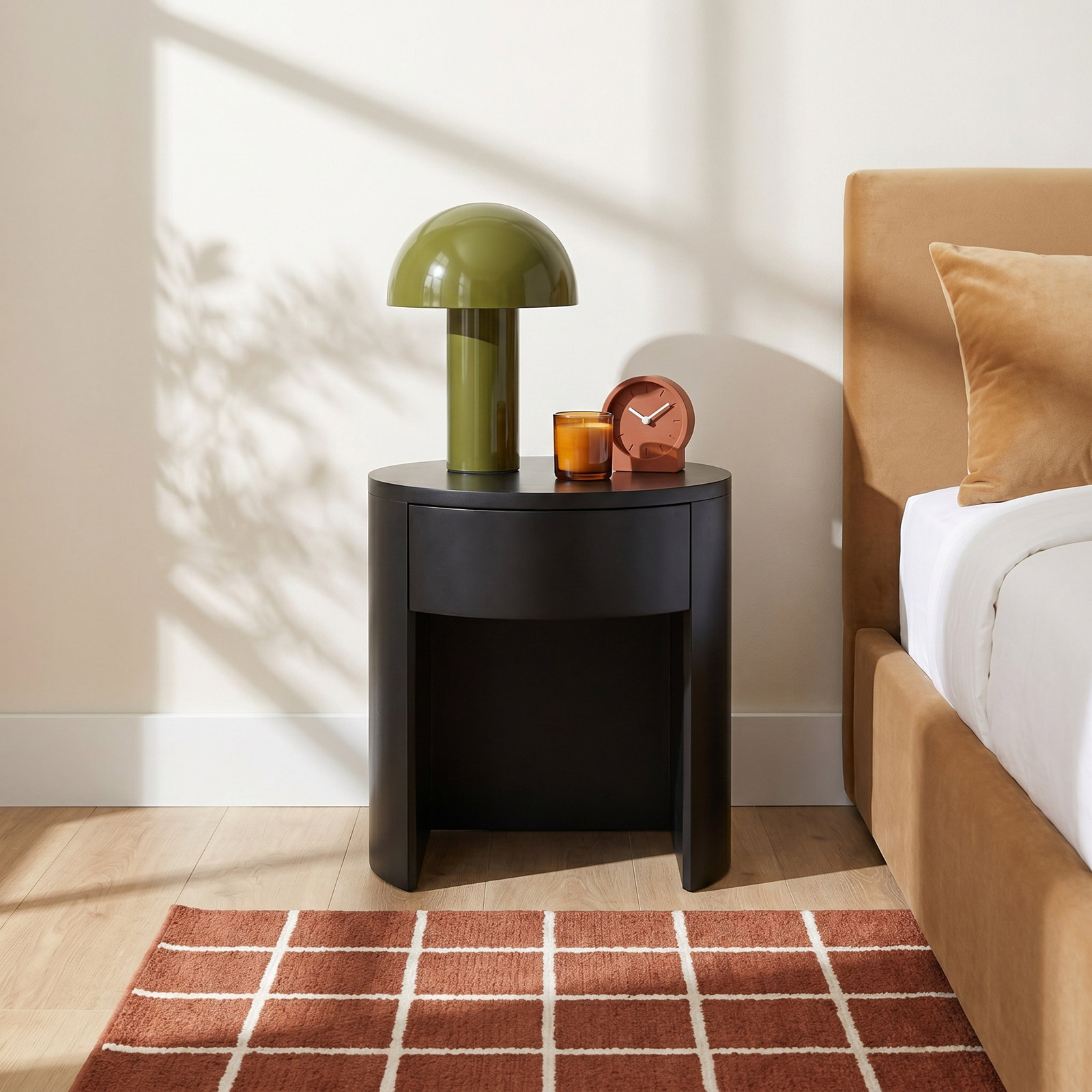 Armitage Mahogany Nightstand, Black
