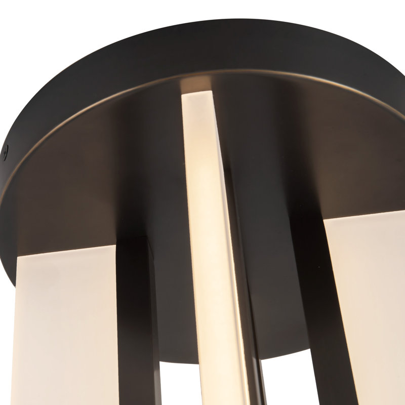 Anders 8-in Black dimmable LED Semi-Flush Mount, Oil Rubbed Bronze
