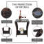 Ariabella 18" W x 18" D Glass Top Metal Square Patio Side Table with Shelf-613471802