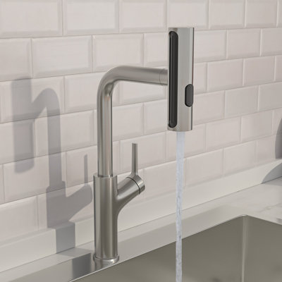 Kitchen Faucets with Pull Down Sprayer for 4 Function Waterfall Kitchen Sink Faucet Stainless Steel Kitchen Faucet