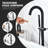 Modern Brass Freestanding Bathtub Faucet With 360° Swivel & Handheld Shower - 9.48Gpm Flow, Ceramic Disc Valve-112231729