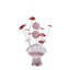 Aluminium 4 roses rouges 6 pétales floraux 2 boutons floraux rouges / argentés sur un ventilateur Lampe de table en aluminium, table de chevet, lampe de table