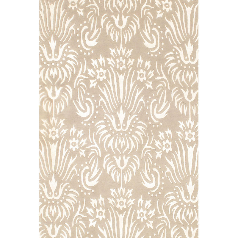 Tapis beige / ivoire en laine noué à la main