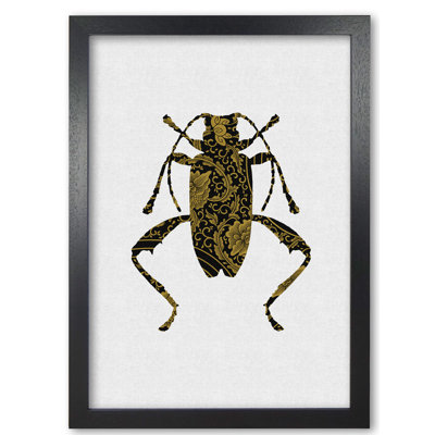 Black And Gold Beetle III - Print