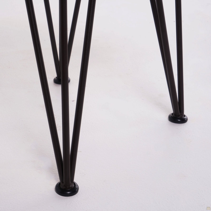 Table basse en bois et métal avec table d'appoint