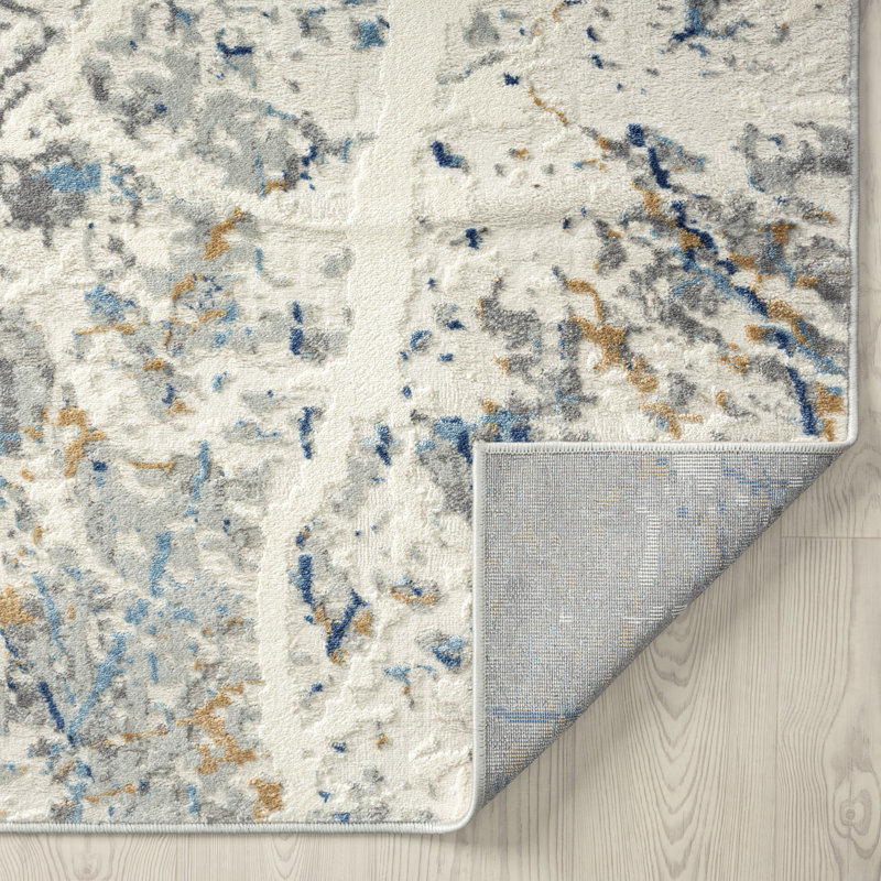 Area Rug in Grey, Rectangle 9'6" x 13'