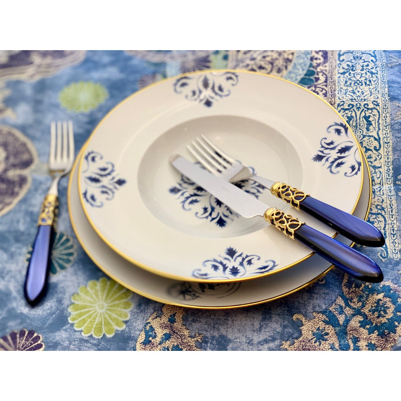 Melodia 5 Piece Place Setting White, Gray
