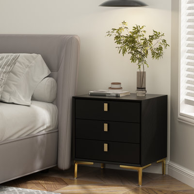 3 - Drawer Nightstand With Metal Legs by Willa Arlo Interiors