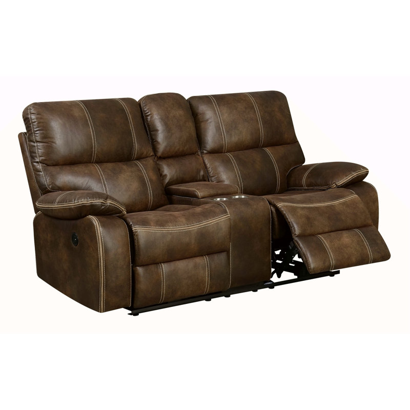 Causeuse inclinable brune