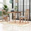 Ensemble de table de salle à manger extensible 3 pièces, table en bois avec abattant et chaises rembourrées-586444482-586444483