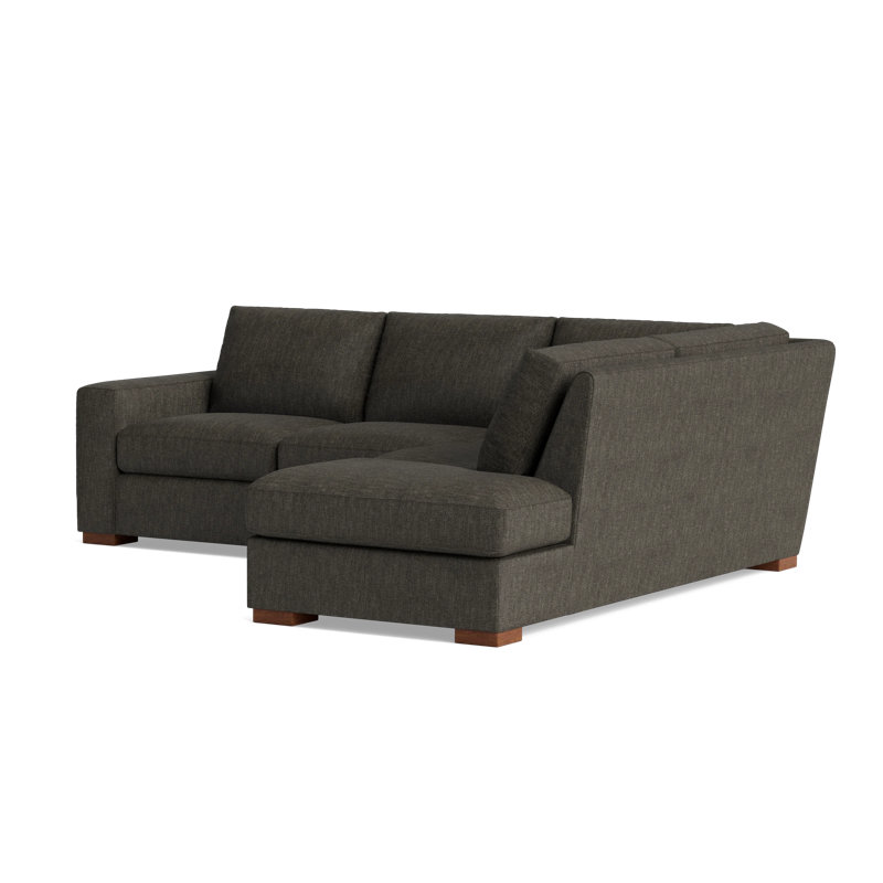 Couch Potato Sectional, Performance Weave - Onyx, Right Hand Facing
