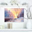 Paysage d'hiver avec une rivière - impression d'art graphique-52806524-15738124