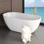 59" x 29.5" Solid Surface Stone Resin Freestanding Soaking Bathtub-614164350