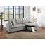 Canapé modulaire convertible gris clair en faux cuir convertible