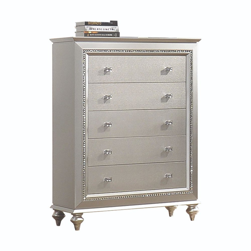 Commode à cinq tiroirs, Champagne