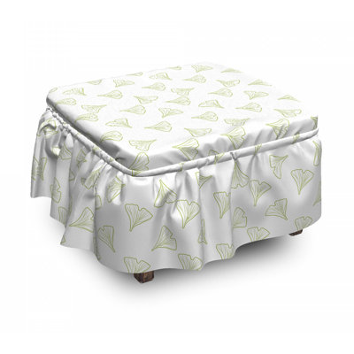 Housse pour repose-pieds maidenhair tree leaves