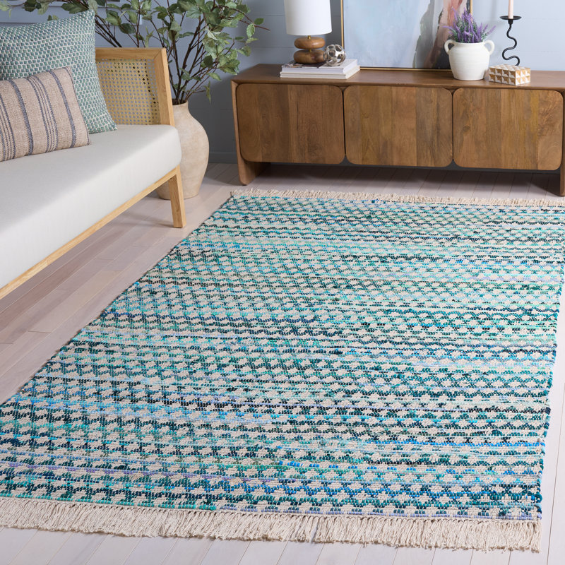 Tapis en coton tissé à la main Montauk 538, Rectangle de 5 pi x 8 pi