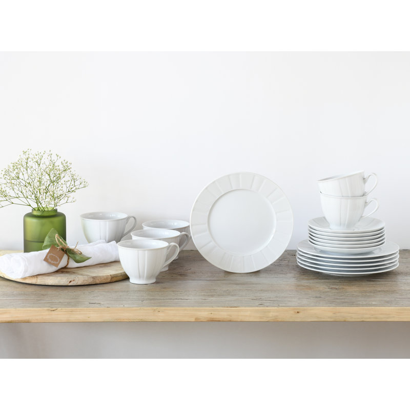 Barcelona 18 Piece Bone China Dinnerware Set, Service for 6