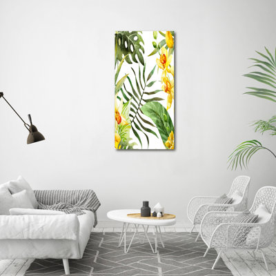 Tropical Flowers - Wrapped Canvas Print