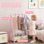 AIYAPLAY Baby Clothing Rack, Leaf Theme for Ages 3-6 with Hangers Pink