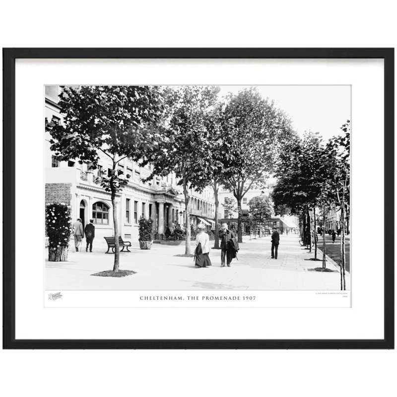 Cheltenham, The Promenade 1907 by Francis Frith - Single Picture Frame Print, 40cm H x 50cm W x 2.3cm D